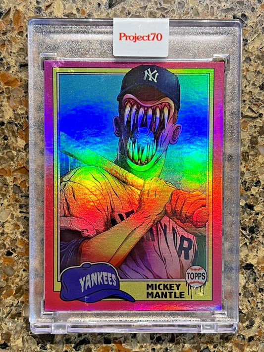 MICKEY MANTLE 2021 Topps Project70 1961 design by Alex Pardee RAINBOW FOIL 23/70