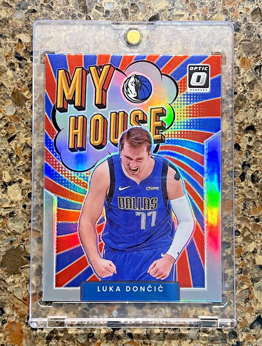 Luka Doncic 2021-22 Panini Donruss Optic MY HOUSE Prizm Holo Refractor Gem Mint