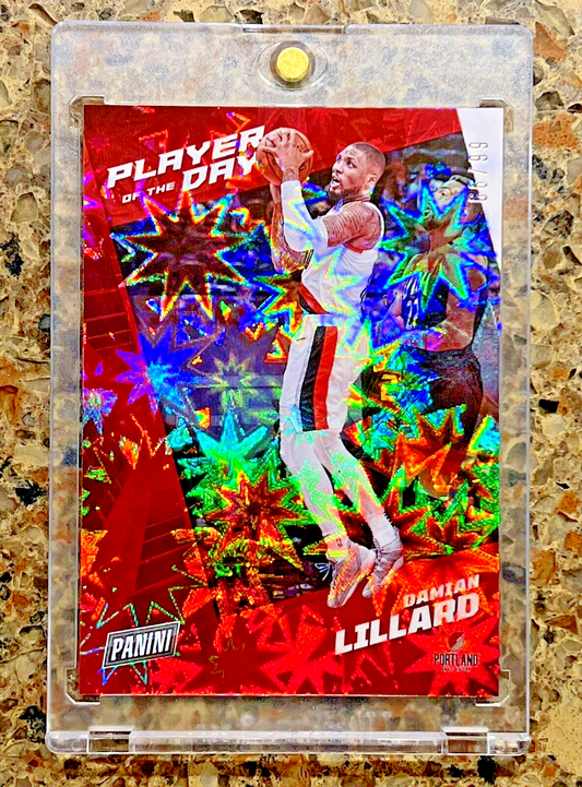 Damian Lillard 2021 Panini NBA Player of the Day KABOOM 66/99 Rare Gem Mint SSP