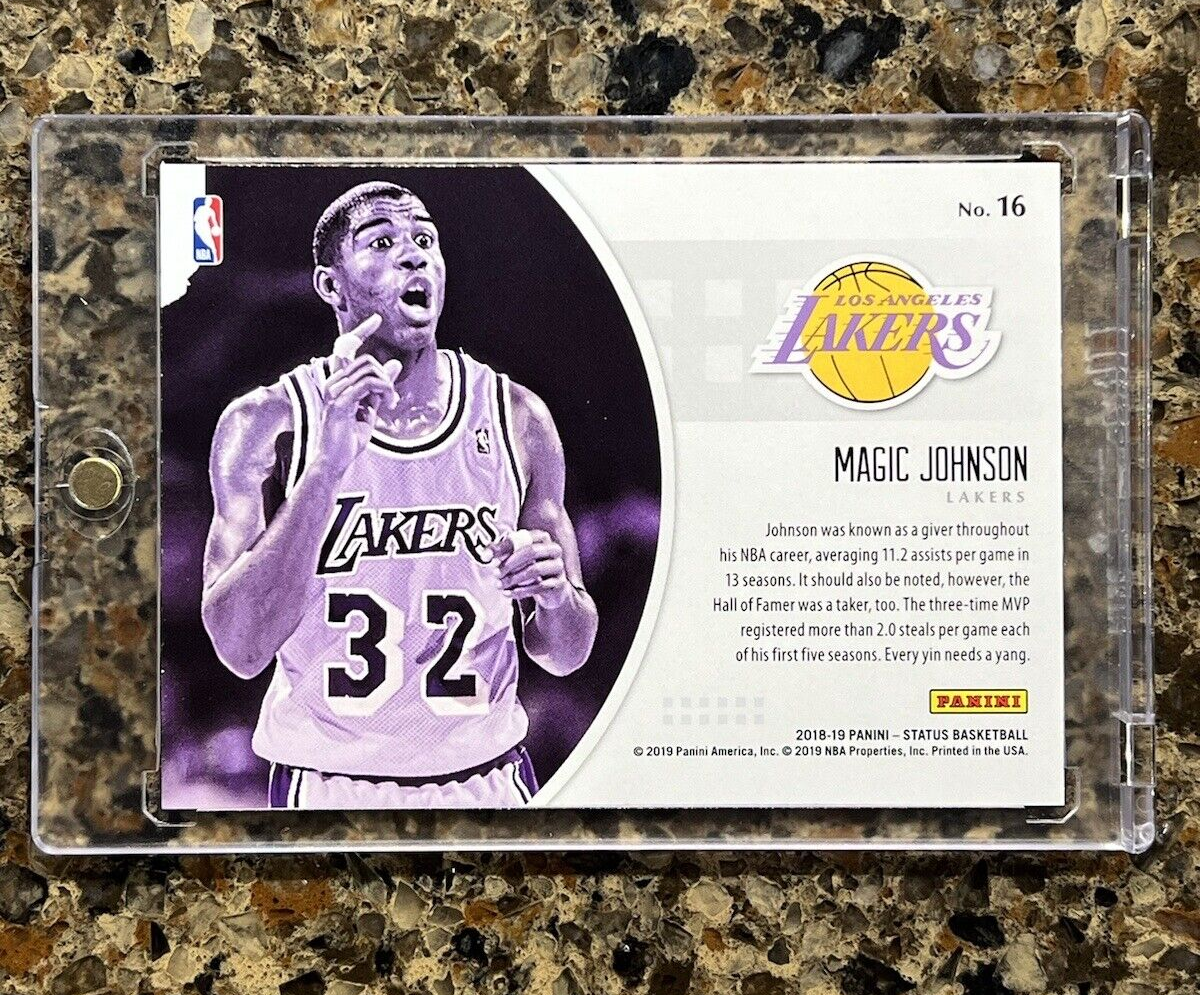 Magic Johnson 2018-19 Panini Status Symbols Holo Refractor Lakers HOF Gem Mint