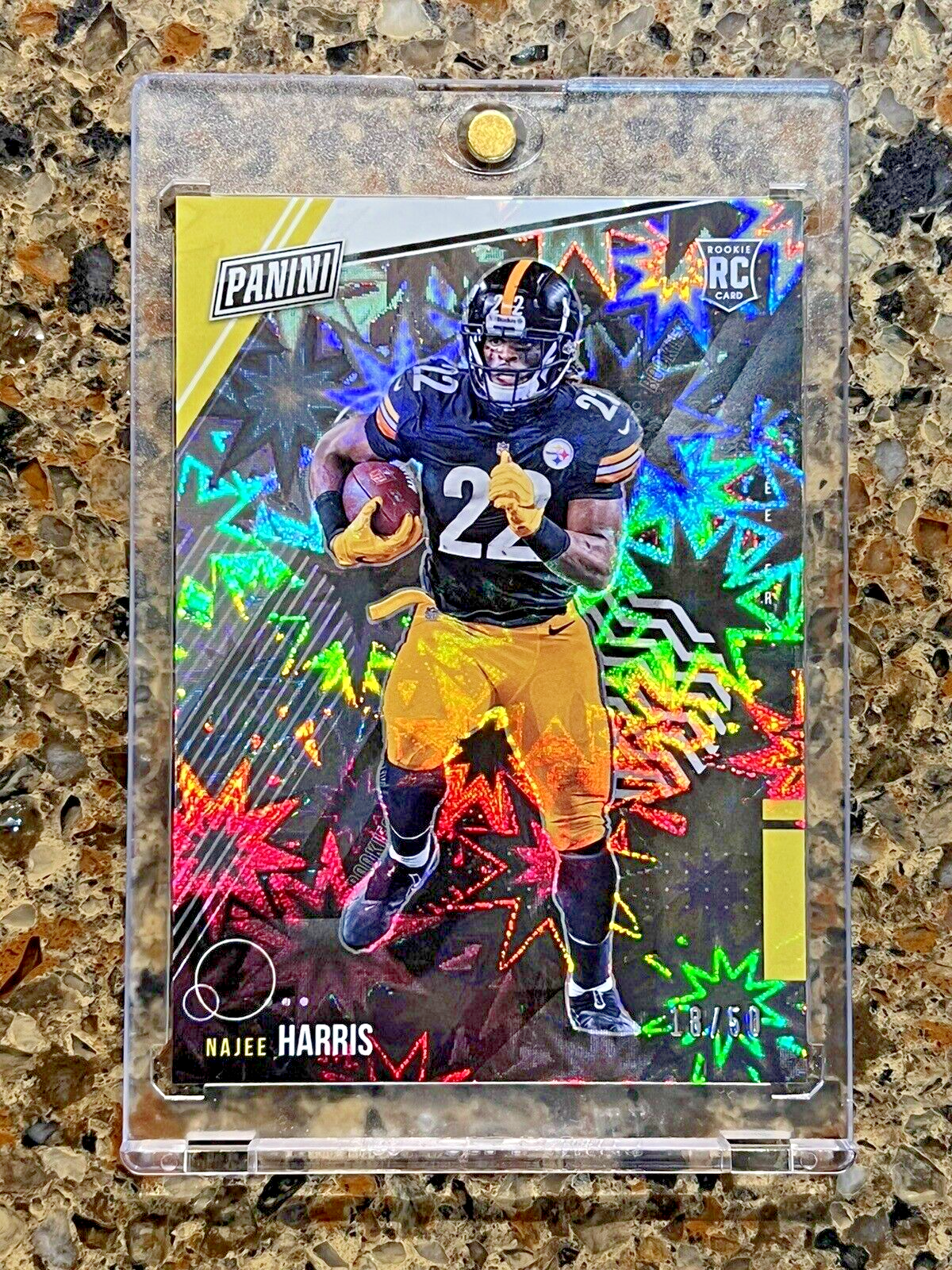 Najee Harris RC 2021 Panini The National 18/50 KABOOM Explosion Gem Mint Rookie