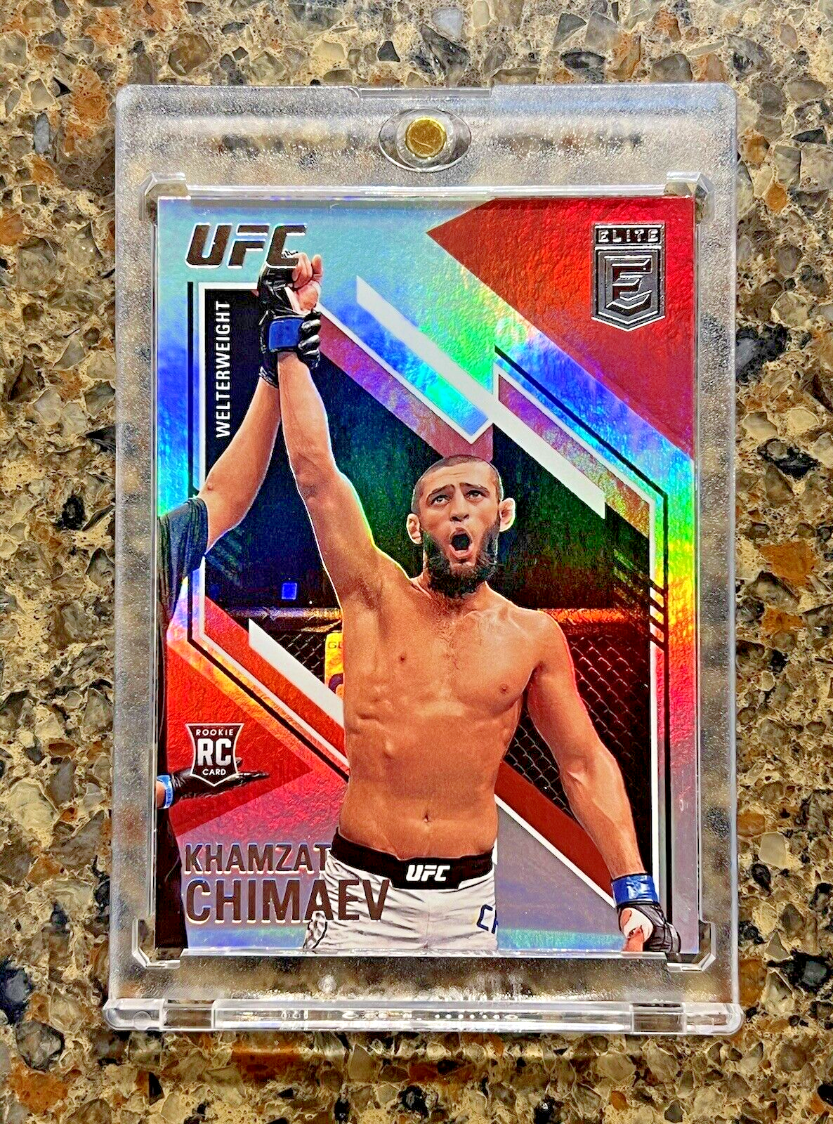 Khamzat Chimaev RC 2021 Panini Chronicles Elite UFC Refractor - Gem Mint Rookie