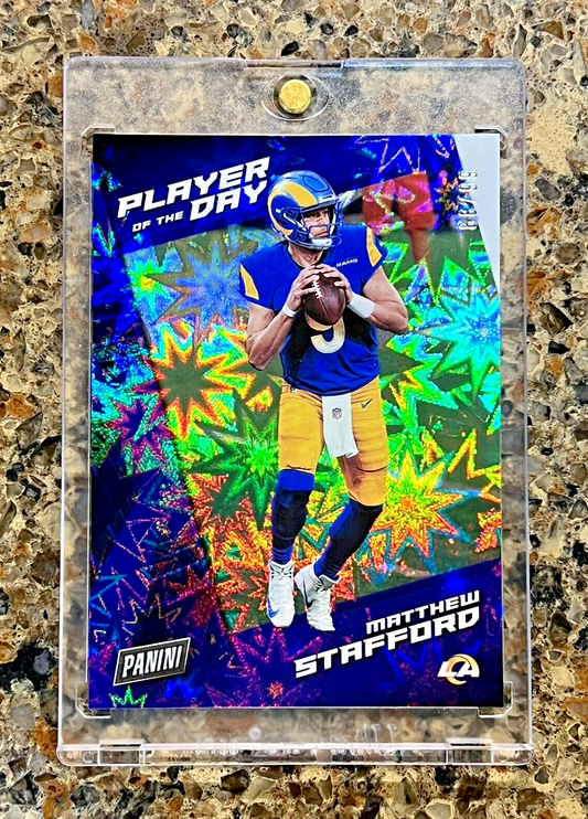 Matthew Stafford 2021 Panini Player of the Day KABOOM 88/99 Rare Gem Mint SSP