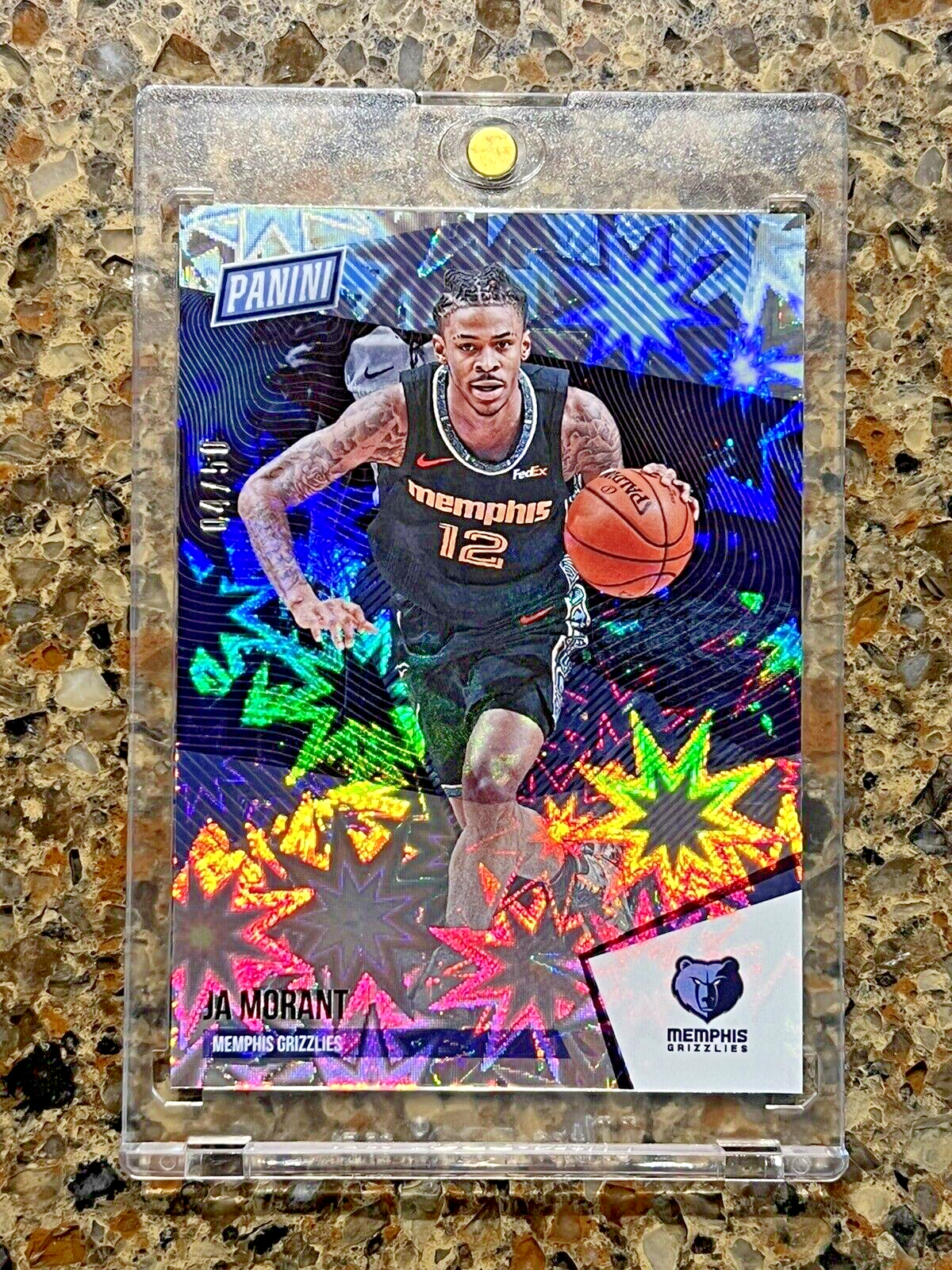 Ja Morant 2021 Panini The National #04/50 KABOOM Explosion Super Rare SSP