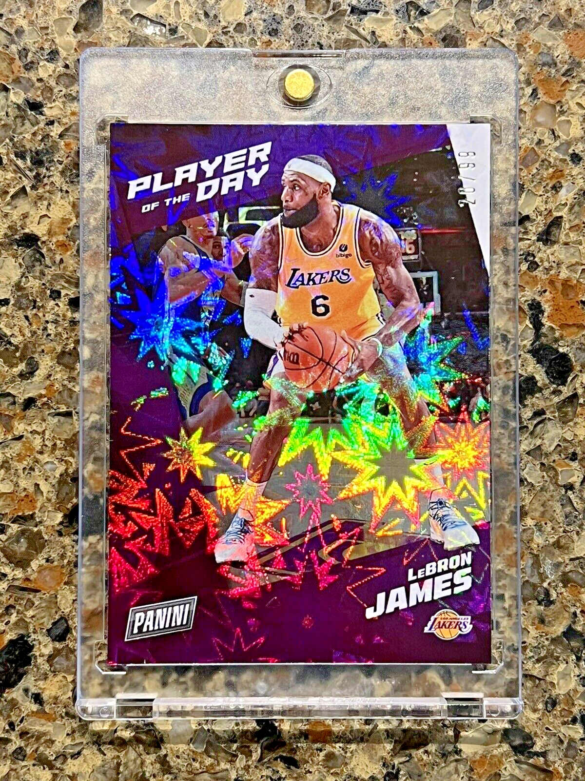 LeBron James 2021 Panini Player of the Day KABOOM #20/99 Lakers Super Rare SSP