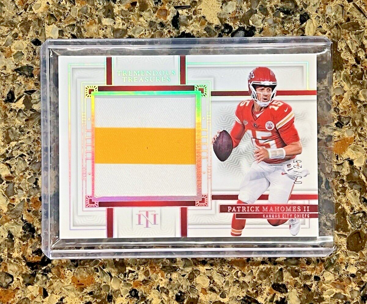 Patrick Mahomes II 2023 National Treasures Tremendous Treasures Patch #03/25 SSP