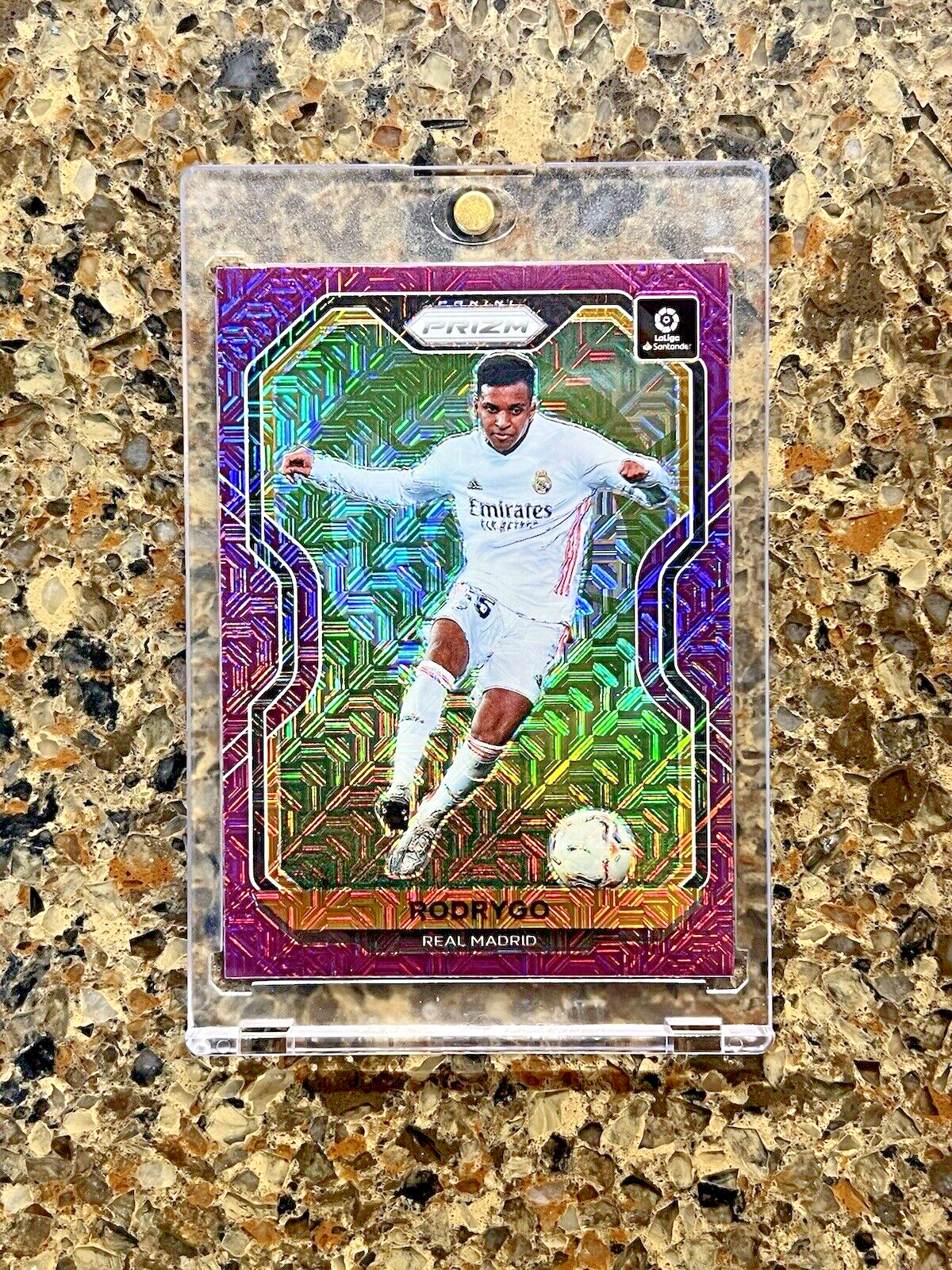 Rodrygo 2020-21 Panini Chronicles Prizm Soccer La Liga Purple Mojo Holo Gem Mint