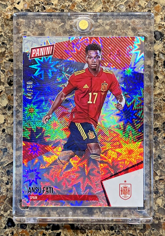 Ansu Fati 2021 Panini The National 44/50 KABOOM Explosion Very Rare Gem Mint SSP