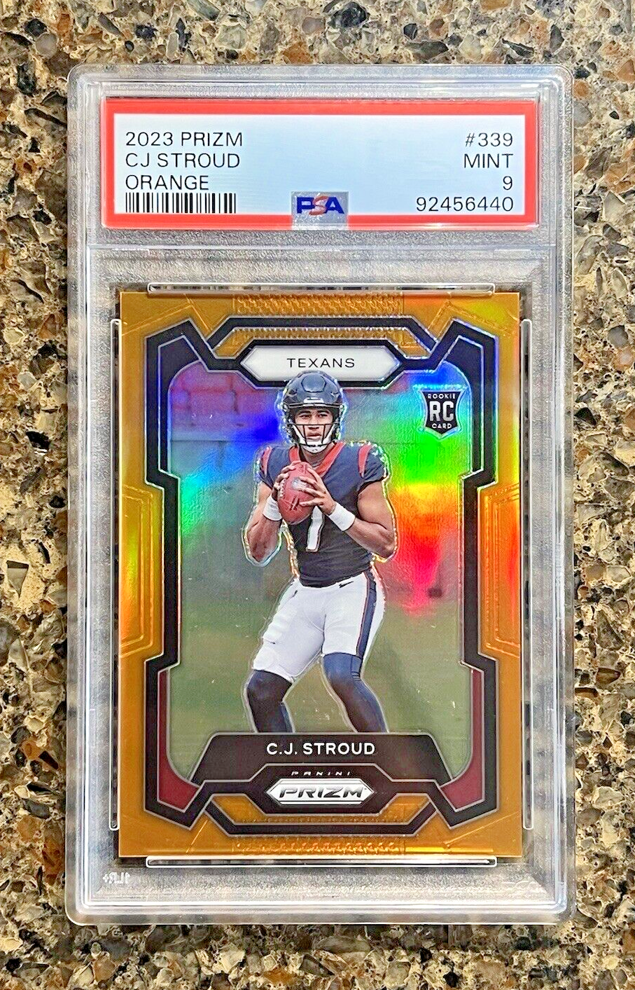 2023 Panini Prizm CJ Stroud Orange #211/249 RC #339 Texans Rookie PSA 9 🔥📈