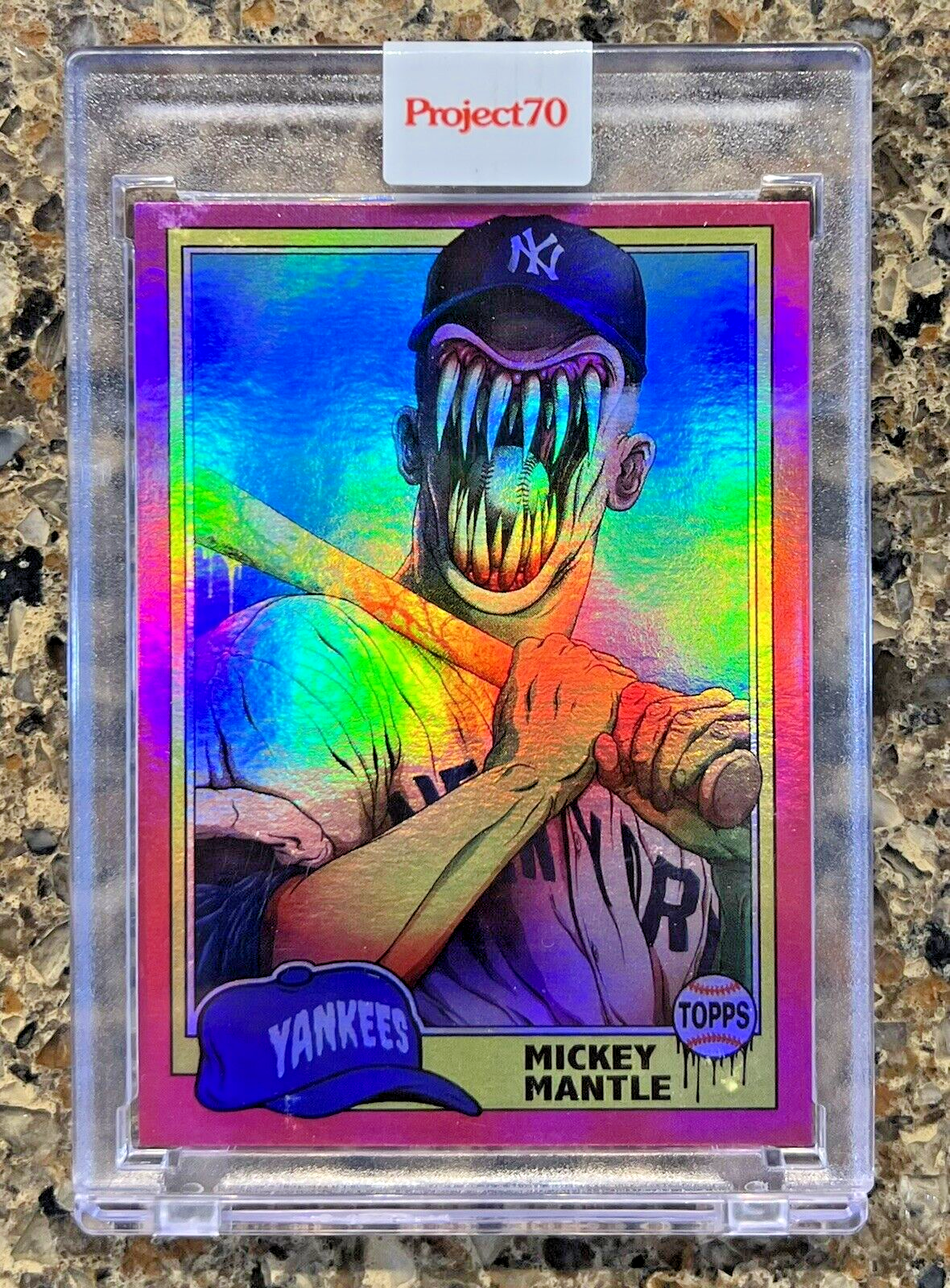 MICKEY MANTLE 2021 Topps Project70 1961 design by Alex Pardee RAINBOW FOIL 23/70