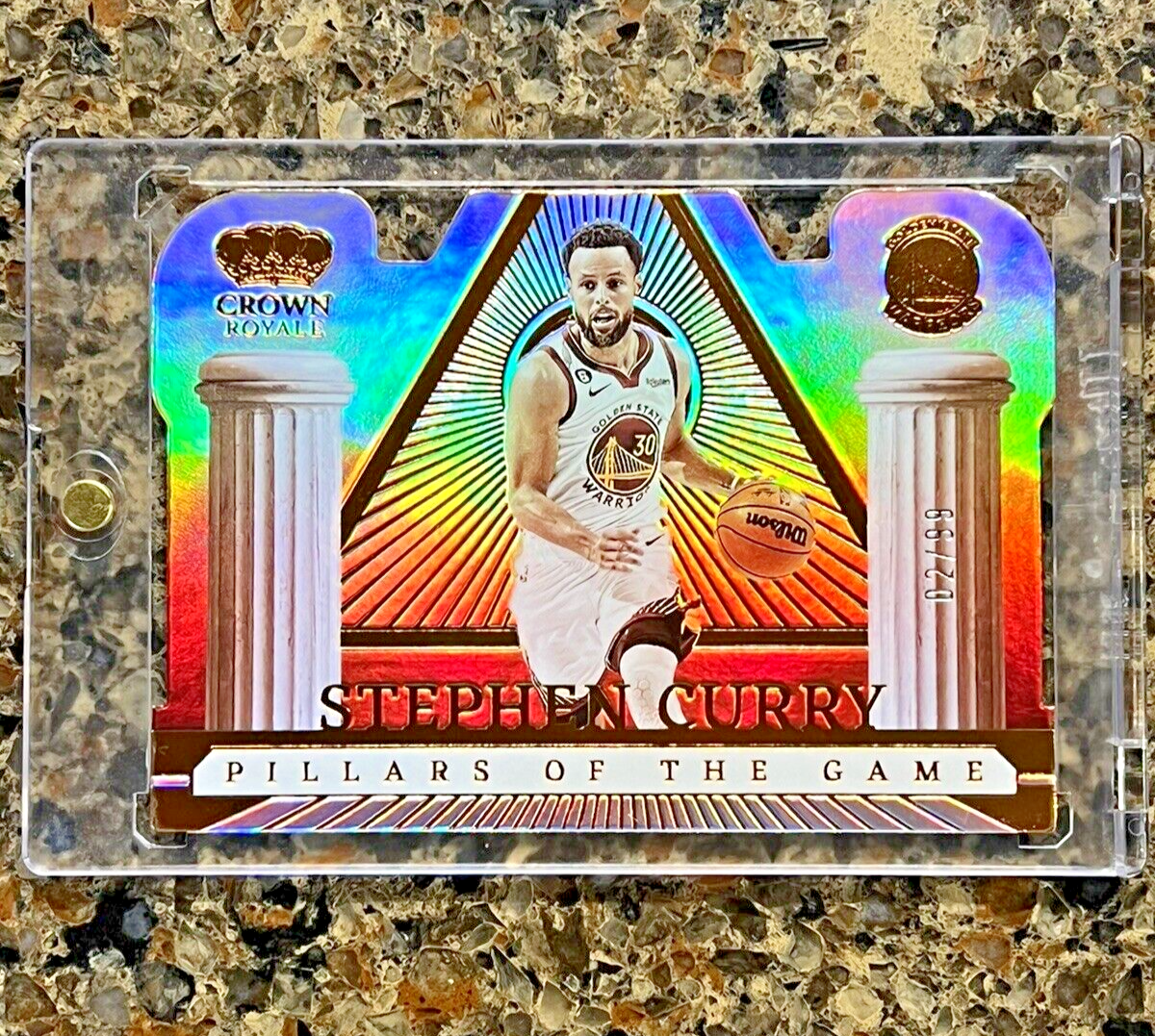 Stephen Curry 2022-23 Panini Crown Royale PILLARS OF THE GAME 2/99 Refractor SSP