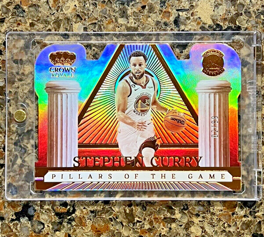 Stephen Curry 2022-23 Panini Crown Royale PILLARS OF THE GAME 2/99 Refractor SSP