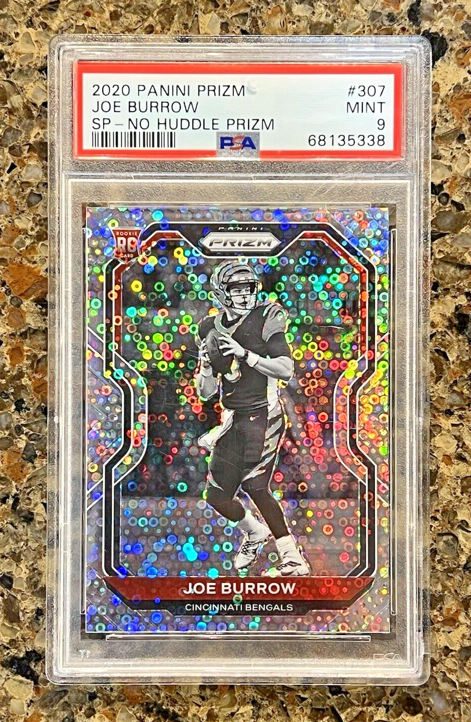 Joe Burrow RC 2020 Panini Prizm SP - No Huddle Prizm Variation PSA 9 Mint Rookie