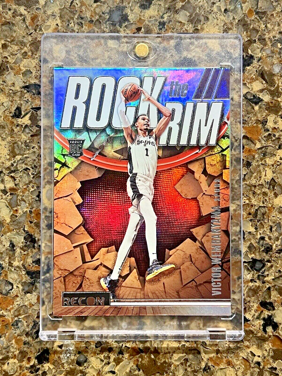 Victor Wembanyama RC 2023-24 Panini Recon ROCK THE RIM Refractor Gem Mint ROOKIE