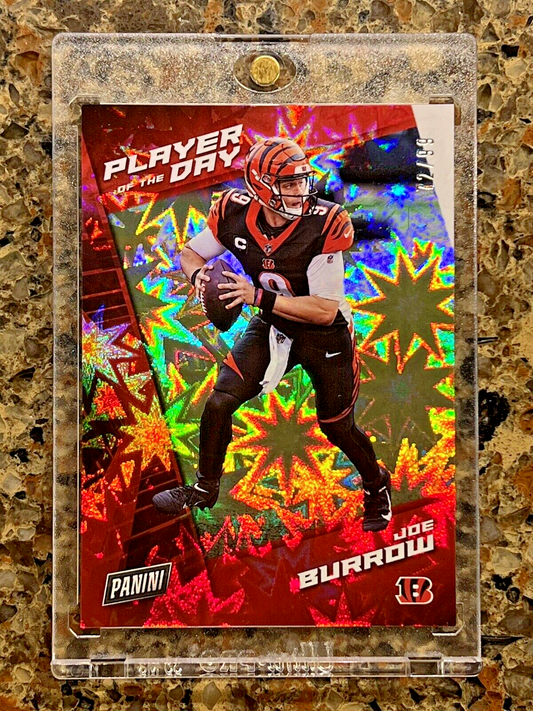 Joe Burrow 2021 Panini Player of the Day KABOOM #72/99 Super Rare SSP Bengals