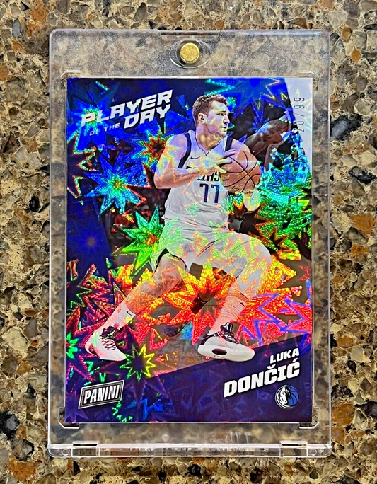 Luka Doncic 2021 Panini Player of the Day KABOOM #20/99 Mavericks Super Rare SSP