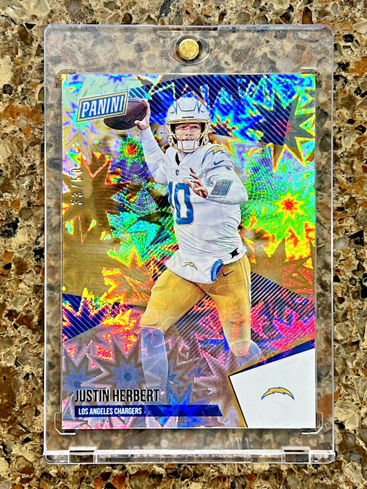 Justin Herbert 2021 Panini The National #33/50 KABOOM Explosion Super Rare SSP