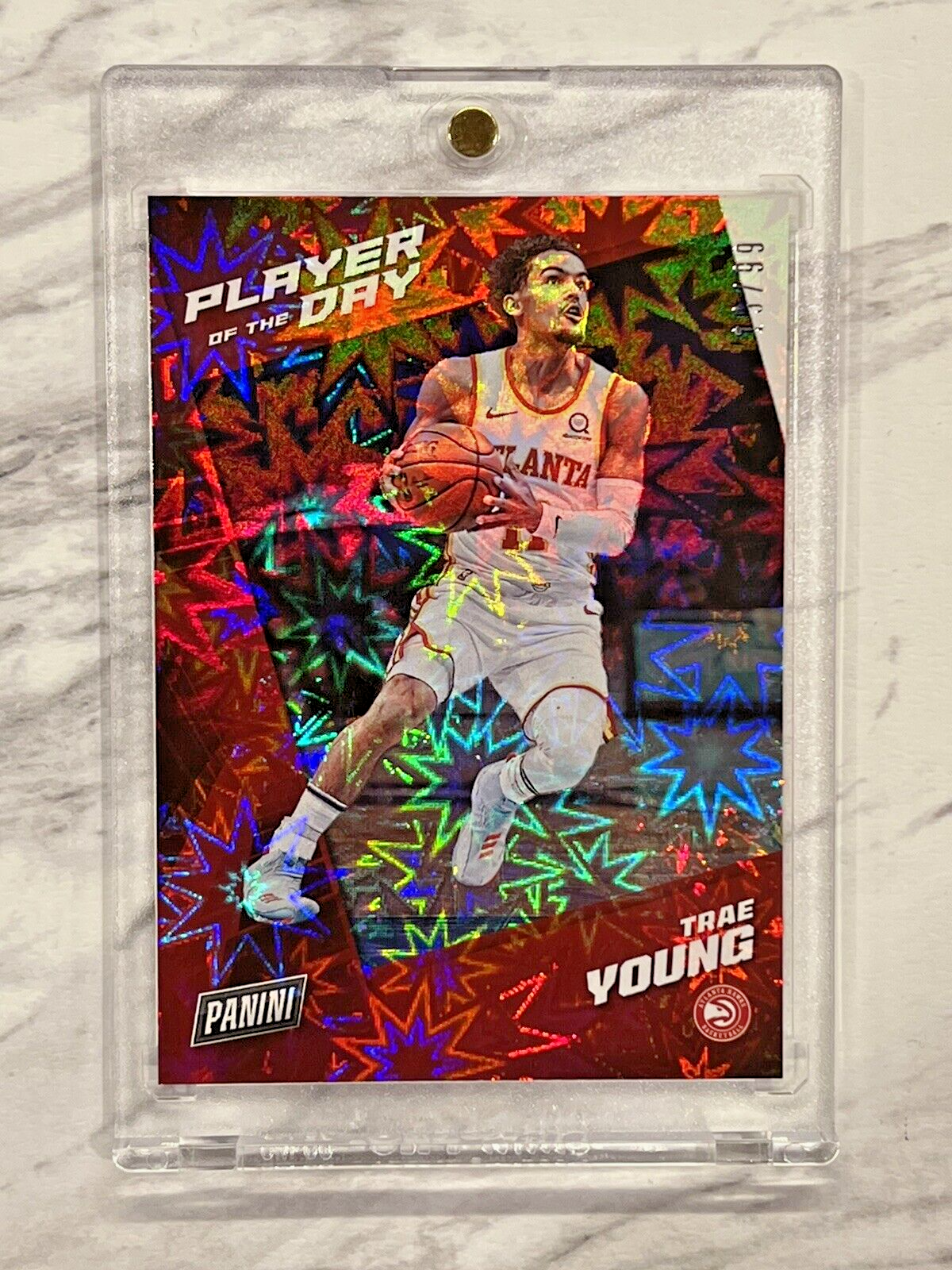 Trae Young 2021 Panini NBA Player Of The Day KABOOM 19/99 Gem Mint Super Rare SP