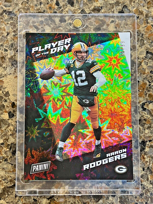 🌟 Aaron Rodgers 2021 Panini Player of the Day KABOOM #85/99 Ready To Grade 🌟