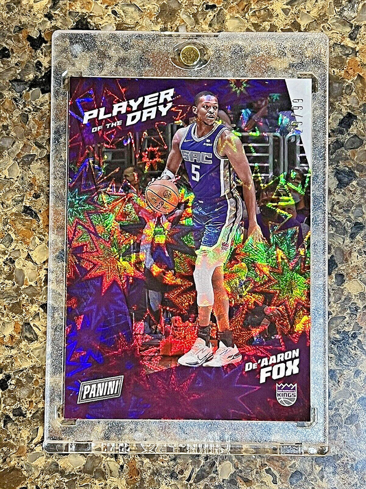 De’Aaron Fox 2021 Panini Player Of The Day KABOOM 29/99 Kings Rare Gem Mint SSP