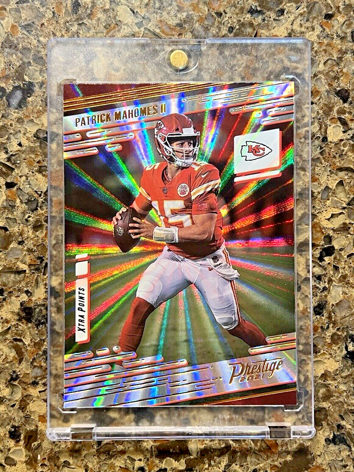 Patrick Mahomes II 2021 Panini Prestige SUNBURST Xtra Points Holo Refractor MVP