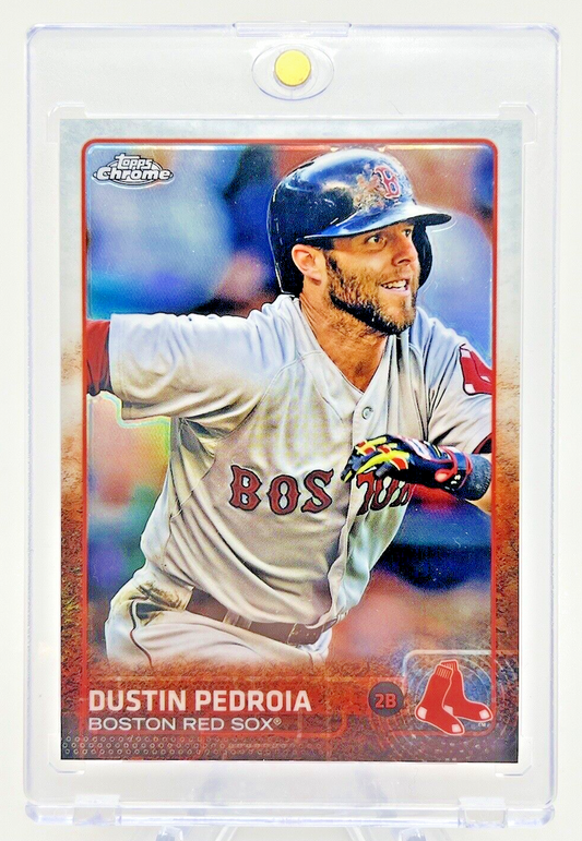 Dustin Pedroia 2015 Topps Chrome REFRACTOR Boston Red Sox Vintage Rare Gem Mint