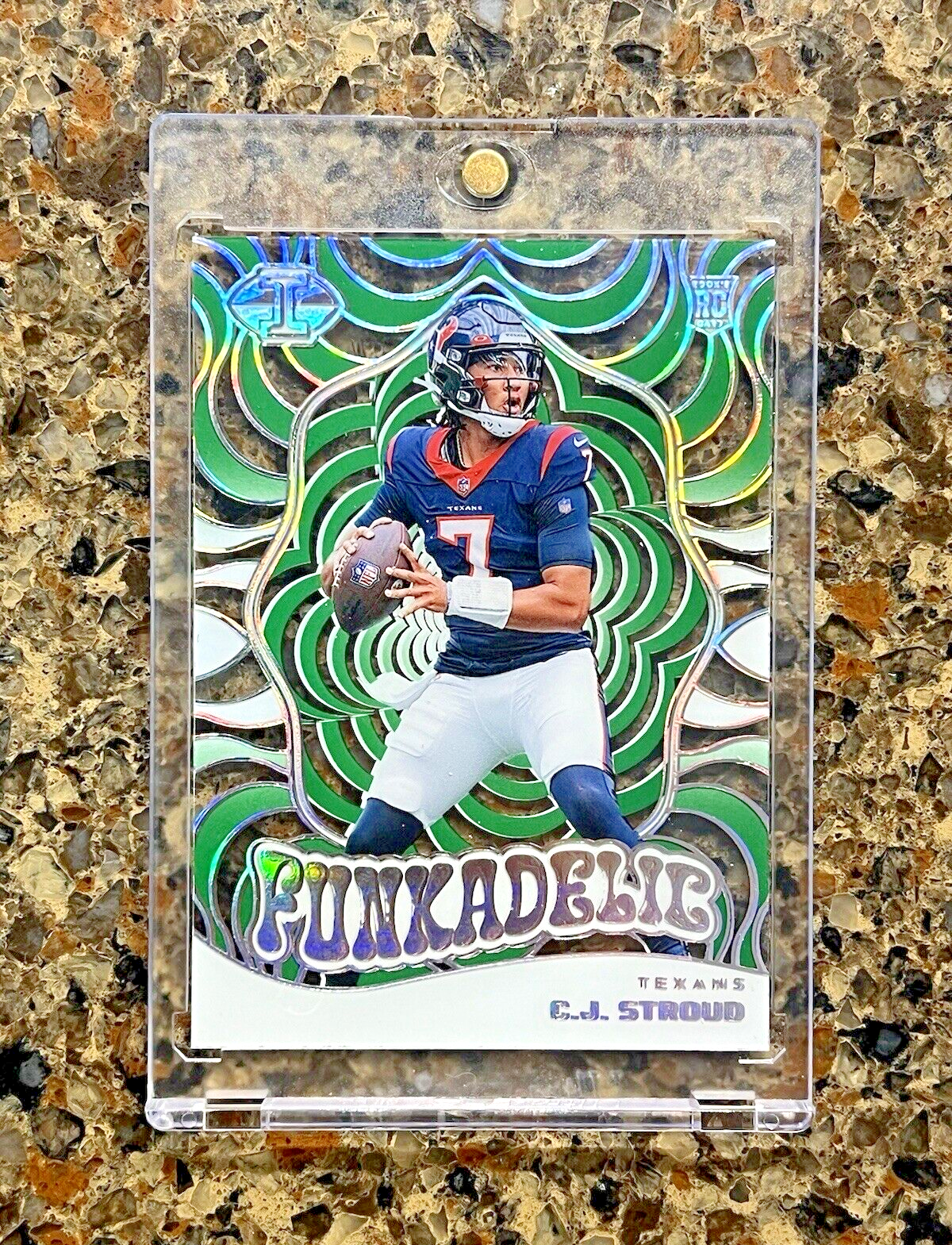 CJ Stroud 2023 Panini Illusions Green Emerald Funkadelic Acetate Gem Mint Rookie