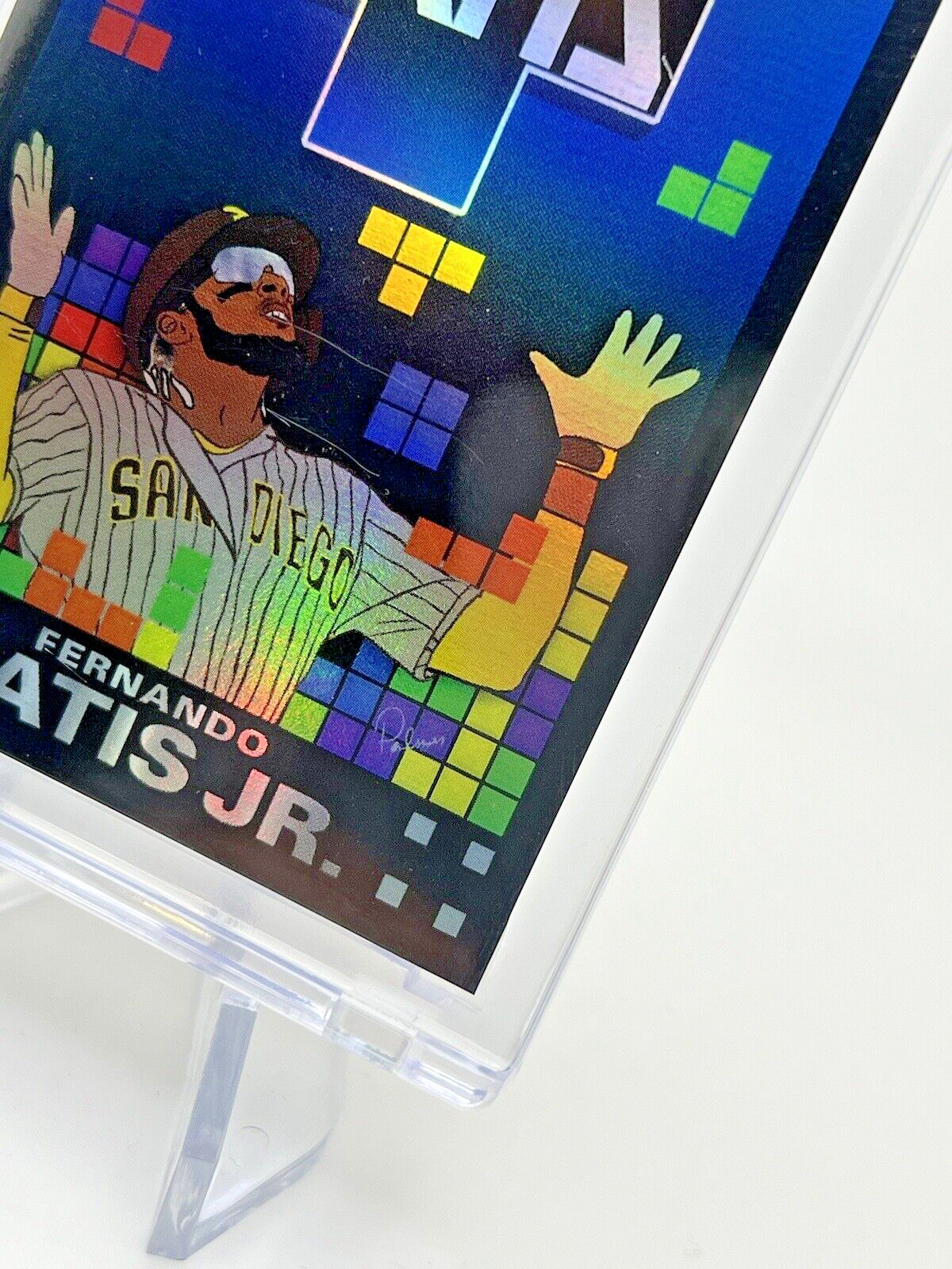 Fernando Tatis Jr 2021 Topps Project70 TETRIS Rainbow Foil 58/70 Brittney Palmer