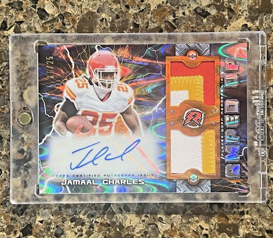 Jamaal Charles 2023-24 Topps Composite Amped Up Tri-Color Patch Autograph #16/25