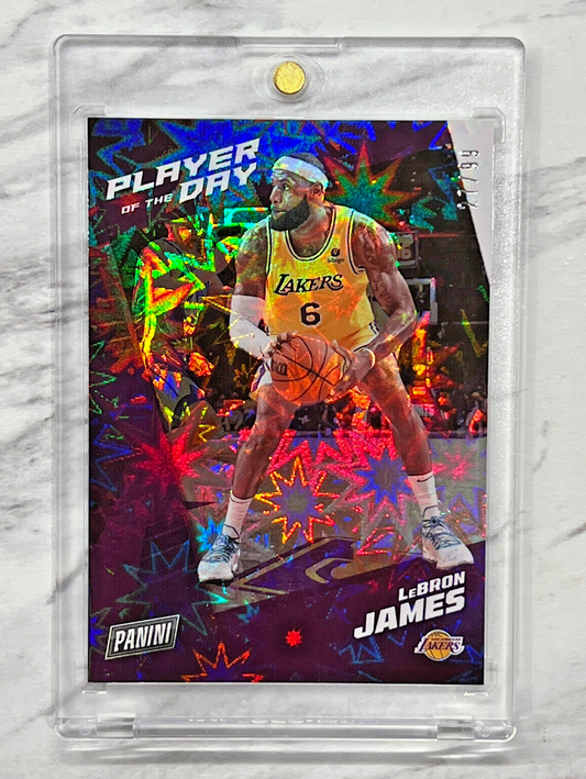 LeBron James 2021 Panini Player of the Day KABOOM #27/99 Super Rare Lakers SSP